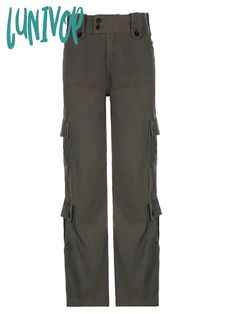 SPECIFICATIONS Material: COTTON Material: Polyester Elasticity: Slight Strech Fabric Type: Cotton denim Length: Full Length Fit Type: LOOSE Style: High Street Decoration: Pockets Season: All season Jeans Style: Cargo Pants Age: JUNIOR Thickness: Regular Item Type: JEANS Gender: WOMEN Closure Type: Zipper Fly Wash: Medium Non-stretch Cotton Cargo Pants In Solid Color, High Rise Solid Color Cotton Pants, Non-stretch Solid Color Cotton Cargo Pants, Solid Non-stretch Jeans For Streetwear, Trendy Mid-rise Khaki Cargo Jeans, Khaki Mid-rise Jeans For Streetwear, Mid-rise Khaki Jeans For Streetwear, Stretch Casual Cargo Jeans For Fall, High Waist Non-stretch Cargo Jeans With Pockets