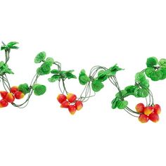 CUTICATE 3x Greenery Leaves Artificial Kitchen Simulation Fruit Decorative Hanging Plants Artificial Fruit Garland for Pub Strawberry.This artificial fruits vine garland is a good indoor and outdoor decoration, featuring realistic artificial fruit, and fresh and bright colors that add a different touch to any space.Made from PP material that is environmentally friendly with high color fidelity, ensuring the Artificial fruit Garland longevity and beautiful appearance.Each vine measures 2.3M/90.55 Spring Garland For Mantle, Fruit Garland, Grapevine Garland, Christmas Bead Garland, Vine Garland, Easter Egg Garland, Hanging Plants Outdoor, Country Easter, Green Tinsel