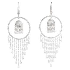 Earrings in white gold 18K with briolette cut and round cut diamond 18.56 carat, estimated G color and Si1 clarity. Total gross weight: 11.67 grams. Total lenght: 7.50 centimeters Wight: approx. 0.1 centimeters up to 2.60 centimeters Fine Jewelry Diamond Chandelier Earrings Round Shape, Luxury Diamond White Round Chandelier Earrings, Hand-set Diamond Chandelier Earrings, Diamond Hand Set Chandelier Earrings, Round White Gold Chandelier Earrings With Cubic Zirconia, Hand Set Diamond Chandelier Earrings, Luxury White Round Chandelier Earrings, White Gold Hand Set Dangle Chandelier Earrings, Hand Set White Gold Dangle Chandelier Earrings