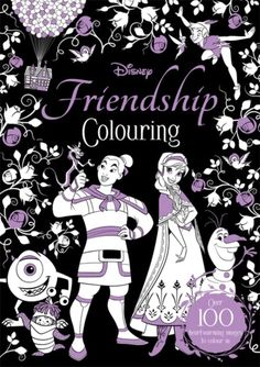 the book cover for disney's friends coloring, featuring an image of princess and prince