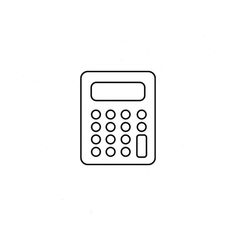 a line drawing of a calculator