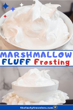 marshmallow fluff recipe in a white bowl