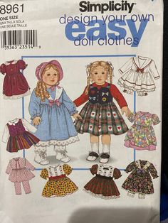 an image of children's clothing pattern for dolls