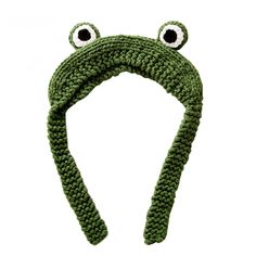 Material: Acrylic Frog Crochet Hat, Frog Accessories, E Girl Clothes, Frog Crochet, Frog Hat, Summer Grunge, Aesthetic Clothing Stores, Accessories Aesthetic, Soft Girl Clothes