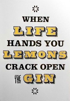 Check out ilovegindotcom on Instagram... Wall Stickers Quotes, Gin Drinks, Lemon Print, Vinyl Wall Art, Gin And Tonic, Letterpress Printing