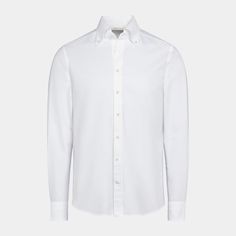 This
  white shirt is tailored slim with a button-down collar and straight hem for a
  more casual appeal. Custom Tuxedo, Perfect White Shirt, Tuxedo Shoes, Tuxedo Accessories, White Oxford, Custom Made Suits, Oxford White, Tuxedo Shirts, Classic Suit