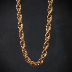 Rope Chain 10mm - Gold Dealers Classic Link Chain Necklace With Rope Detail, Classic Rope Chain Link Necklace, Classic Link-style Rope Chain Necklace, Classic Rope Chain Necklace, Stainless Steal, Fade Color, Rope Chain, Traditional Design, 18k Gold