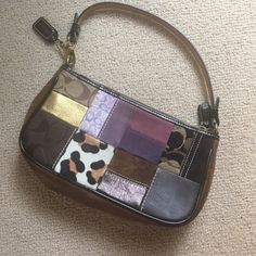 Coach Handbag, Coach Handbags, Small Bags, Coach Bags, Color Purple, Mini Bag, Coin Purse, Animal Print, Bag Lady