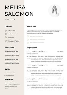 a professional resume template with an image on the front and back cover, it is clean and