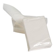 two pieces of white tissue sitting on top of each other