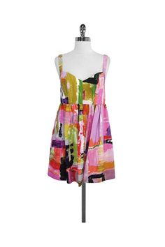 Current Boutique-Ali Ro - Multicolor Print Silk Sleeveless Dress Sz 8 Chic Pink Sleeveless Dress With Sweetheart Neckline, Cocktail Sleeveless Dress With Lined Bodice, Multicolor Sleeveless Sundress For Party, Lined Sleeveless Dress With Fitted Bodice, Fitted Multicolor Sweetheart Neckline Dress, Multicolor Fitted Mini Dress With Sweetheart Neckline, Pink Sleeveless Mini Dress With Lined Bodice, Fitted Multicolor Mini Dress With Sweetheart Neckline, Multicolor Sleeveless Lined Dresses