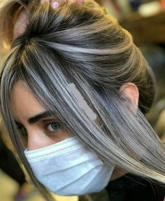 Amazing Hair colorhairgoalhair Streakinghairdye Brown Hair With Silver Highlights, Gray Hair Growing Out, Mullet Hairstyle Women, Dark Hair With Highlights, Brown Hair With Blonde Highlights