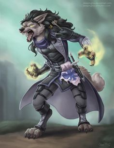 Kelmia by Sleepingfox Pathfinder Rpg Characters, Warcraft Art, Werewolf Art, Modern Fantasy, Wow Art, Beautiful Fantasy Art, Dragon Age