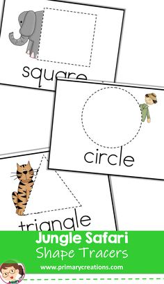 the printable shapes and numbers worksheet for children to practice their handwriting skills