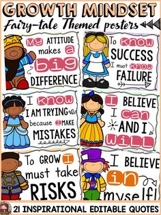 the growth minds poster for kids to learn how to use their own words and phrases