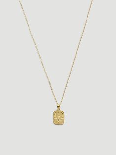 THE MINI SANTO DOVE NECKLACE Dove Necklace, Square Pendant, Gold Pendant, Gold Necklace, Chain, Pendant, Gold, Design, Santos