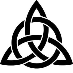 a black and white celtic symbol