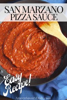 an easy recipe for homemade pizza sauce in a skillet