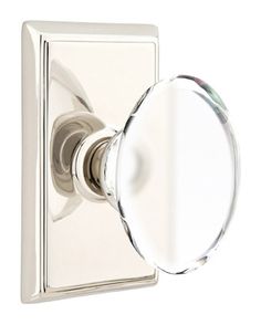 an image of a door knob with a round handle on the front and side of it