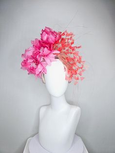 Gorgeous Kentucky Derby hat fascinator  kentucky derby hat fascinator with rose pink feather flowers, light orange coral branching feathers, light pink crystal rhinestone headband headband attachment each hat is totally one of a kind! no two are alike! I can probably add feathers, flowers etc to existing hats for a small fee. I cannot remove anything from existing hats. Just message me and see if we can make it work! :) I cannot make custom order from scratch. My schedule is unfortunately too cr Light Pink Crystal, Feather Flowers, Derby Hats Fascinators, Hat Fascinator, Feather Flower, Kentucky Derby Hat, Derby Hat, Orange Coral, Pink Feathers