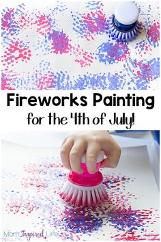 fireworks painting for the 4th of july is an easy and fun activity to do with kids