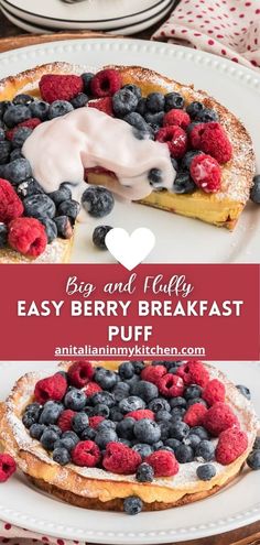 an easy and tasty breakfast with berries on top