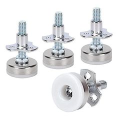 four different types of screws and nuts