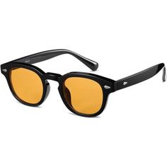 New Product Color: C08 Black Frame/Orange Tinted Lens -Imported -Tr90 Frame -Plastic Lens -Non-Polarized -Uv Protection Coating Coating -Lens Width: 46 Millimeters -Bridge: 23 Millimeters -Arm: 145 Millimeters -Celebrity Style,Star Status - Favorite Glasses Of Johnny Depp And Robert Downey Jr. Super Star Feel And Unique Classic Brand Design Make Every Face Look Cool. -Make Your World Colorful - The Uv400 Protection Tint Lens Can Make Your World Colored And Block The Harmful Uva And Uvb Rays. -Li Retro Black Sunglasses With Uva Protection, Black Retro Sunglasses With Uva Protection, Classic Orange Sunglasses With Gradient Lenses, Casual Orange Sunglasses With Uva Protection, Casual Orange Sunglasses With Uv Protection, Casual Orange Sunglasses With Mirrored Lenses, Orange Wayfarer Sunglasses With Anti-reflective Coating, Retro Orange Sunglasses With Polarized Lenses, Retro Orange Polarized Sunglasses