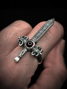 Goth Staples, Edgy Jewelry, Wire Rings, Fancy Jewelry, Multi Stone Ring, Multi Stone, Ring Sterling Silver, Piercing Jewelry