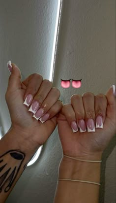 Flare French Tip Nails, Square French Tip Short, French Tip Acrylic Nails Medium Length, Nail Inspo Short Green, French Tip Acrylic Nails With Gems, Nail Inspo Plain, Nail Ideas Square Short, Vacation French Tip Nails, French Tip Nails Medium Length