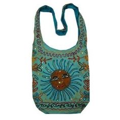 Sun Embroidery, Sling Crossbody Bag, Hippie Purse, Mode Hippie, Summer Purses, Bohemian Hippie, Hippie Bohemian