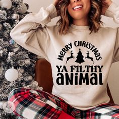 Merry Christmas Shirts, Holiday Sweatshirt, Wonderful Time Of The Year, Limassol, Christmas Movies, Christmas Women, Christmas Shirt, Christmas Sweatshirts, Time Of The Year