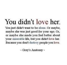 the quote for grey's anatomy is shown in black and white, with an image of