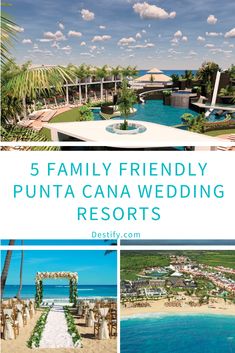 the 5 family friendly punta cana wedding resort is featured in this postcard