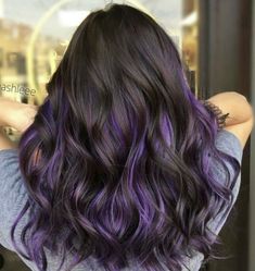 Purple Peekaboo Hair, Dark Hair Dye, Peekaboo Hair Colors, Light Purple Hair, Dark Purple Hair, Hair Color Options