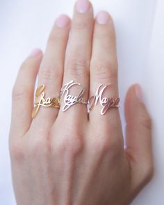 Hey, I found this really awesome Etsy listing at https://www.etsy.com/listing/475321534/custom-name-ring-children-name-ring Silver Bridesmaid Jewelry, Silver Bridesmaid, Ring Rosegold, Name Ring, Mother Rings, Name Rings, Rings For Girls, Bridesmaid Jewelry, Sterling Ring