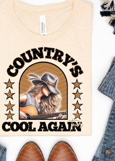 country's cool again t - shirt and shoes