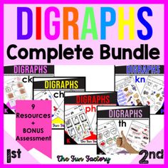 Digraphs and Blends for Kindergarten and First Grade - What's the Difference? First Grade Phonics, First Grade Activities