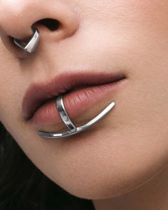 Starseed Lip Cuff-Lip Cuff- - - Ask & Embla Mouth Jewelry, Old Fashioned Words, Women Alternative, Lip Cuffs, Lip Jewelry, Tech Jewelry, Lower Lip, Metalwork Jewelry, Alternative Jewelry