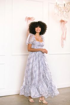 Heather Ruffled Maxi Dress - Morning Lavender Boutique Dresses