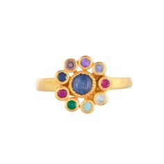 Sapphire, Emerald, Ruby & Multi Colored Semi Precious stones  Gold Vermeil Over Sterling Silver Ring 925 Silver = 2.85 gm. Sapphire, Emerald, Ruby & Multi Colored Semi Precious stones = 0.90 ct. The beautiful ring measures to be a size US 7 & can be re-sized upon request. If for any reason you are not completely satisfied, you may return, exchange, replace, or credit your purchase within 15 days from delivery. Wholesale Enquiries? Contact us & we will get in touch with you! Stone Gold, Semi Precious Stones, Bling Bling, Rings Statement, Gold Vermeil, Sterling Silver Ring, Multi Colored, Semiprecious Stones, Beautiful Rings