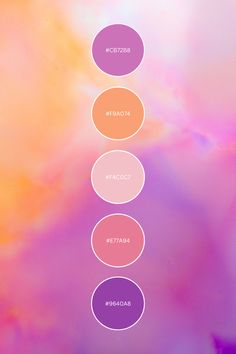 an abstract background with three circles in the middle and four different colors on each side