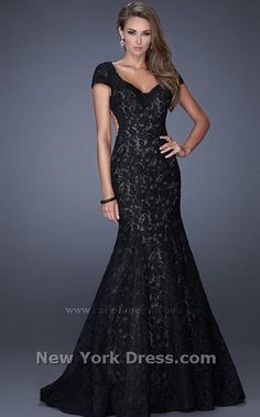 La Femme 20117 thumbnail Black Lace Evening Gown, Formal Dresses Mermaid, Military Ball Gowns, Mermaid Prom Dresses Lace, Military Ball Dresses, Lace Evening Gowns, Military Ball, Prom Dresses Modest, Mermaid Prom Dresses