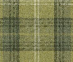 a green and white plaid fabric textured with wool flannel, suitable for wallpaper or upholstering