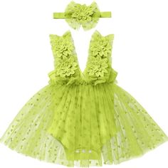 Nwt Girls Lace Tulle Romper Dress Sleeveless Dress Is 1 Piece Size 90 Which Is 12-18 Months Comes With Dress And Headband Sleeveless Green Princess Dress For Spring, Green Tutu Dress For Dress-up In Spring, Spring Green Tutu Dress For Dress-up, Sleeveless Ruffled Tutu Dress For Playtime, Sleeveless Fitted Tutu Dress For First Birthday, Sleeveless Green Princess Dress For Summer, Summer Sleeveless Green Princess Dress, Cute Bubble Romper For Spring Party, Summer Baptism Fitted Tutu Dress