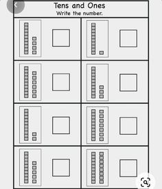 worksheet for the ten and ones