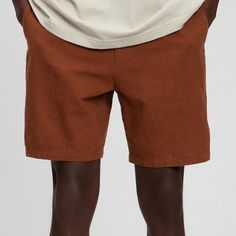 7" Linen-Cotton Easy Shorts With E-Waist Color-Henna Brown Size Small Smooth Linen-Cotton Knit Shorts. Elasticized Waist With Interior Drawcords. Button Closure, Zip Fly. Front Slant Pockets. Back Welt Pockets. 55% Flax (Linen), 45% Cotton Gap Shorts With Elastic Waistband, Brown Relaxed Fit Cotton Shorts, Casual Gap Bottoms With Built-in Shorts, Fitted Brown Bottoms With Short Inseam, Gap Cotton Shorts With Elastic Waistband, Gap Casual Shorts With Elastic Waistband, Gap Cotton Shorts For Spring, Gap Relaxed Cotton Shorts, Brown Cotton Bermuda Bottoms