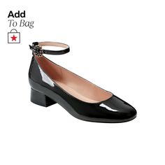 in stock Round Toe Pumps, Ankle Strap Pumps, Strap Pumps, Black Pumps, Womens Heels, Low Heels, Shoes Women Heels, Patent Leather, Block Heels