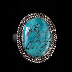 Large Sterling Silver Genuine Tibetan Turquoise Boho Statement - Etsy Bohemian Oval Cabochon Ring, Bohemian Turquoise Oval Ring, Bohemian Oval Stone Setting Rings, Bohemian Oval Rings With Stone Setting, Bohemian Oval Ring With Large Stone, Handmade Artisan Turquoise Ring With Oval Cabochon, Handmade Artisan Oval Turquoise Ring, Handmade Oval Turquoise Elegant Ring, Unique Oval Turquoise Ring With Stone Setting