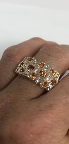 Vintage Citrine 925 Sterling Silver Gothic Ring Size 10 https://www.etsy.com/listing/735400342/vintage-citrine-925-sterling-silver?utm_source=crowdfire&utm_medium=api&utm_campaign=api Citrine Silver Ring, Gothic Ring, Vintage Jewelry Sets, Gothic Rings, Vintage Jewels, Size 10 Rings, 925 Sterling Silver Earrings, White Sapphire, Pretty Jewellery